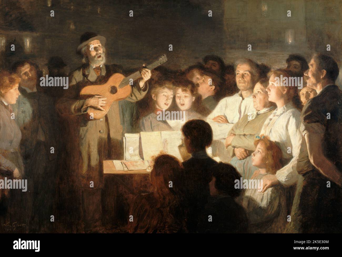 Le marchand de chansons, 1903. Seller of songs. Stock Photo
