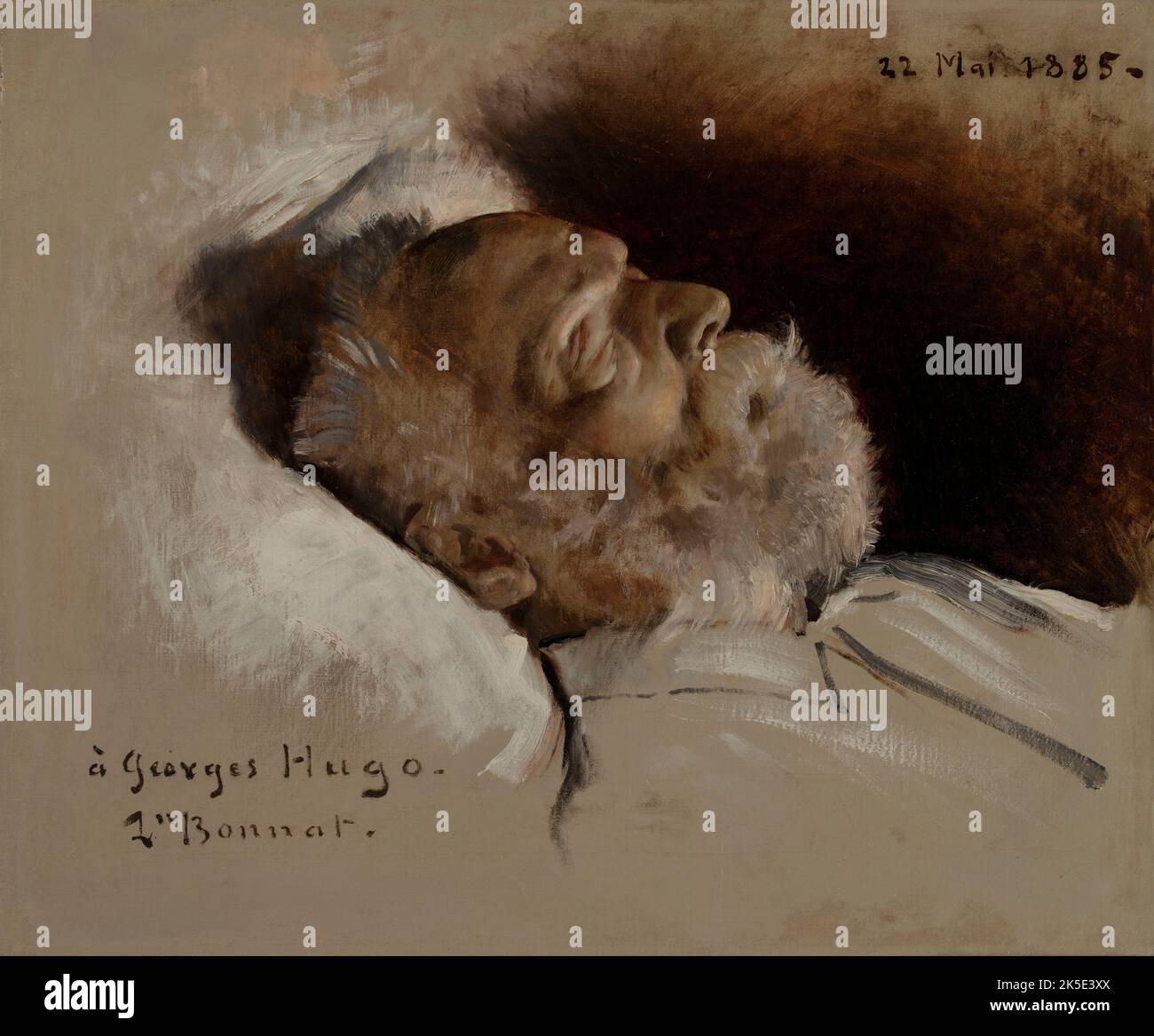 Victor Hugo sur son lit de mort, 22–05–1885 Stock Photo - Alamy
