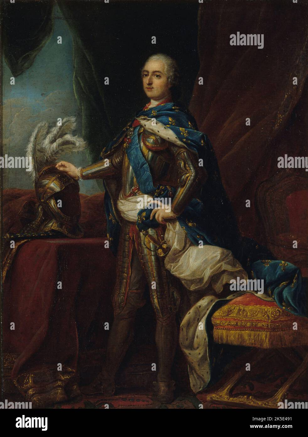Portrait de Louis XV, d'apr&#xe8;s Charles-Andr&#xe9; Van Loo, between 1750 and 1760. Stock Photo