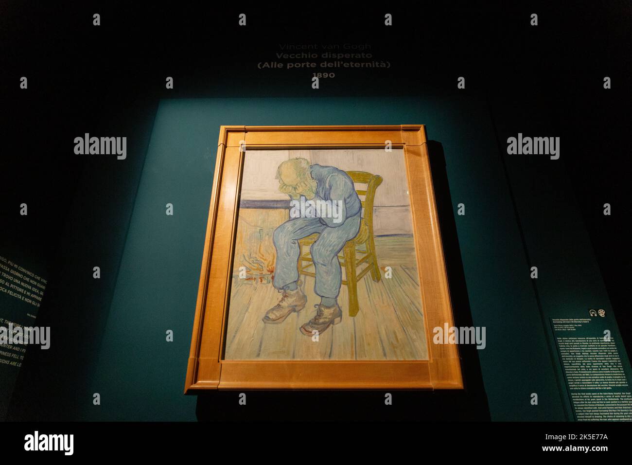Rome, Italy. 07th Oct, 2022. 'Sorrowing old man ('At Eternity's Gate')' by Vincent Van Gogh exhibited in the exhibition 'Van Gogh. Masterpieces from the Kroller-Muller Museum' (Photo by Matteo Nardone/Pacific Press) Credit: Pacific Press Media Production Corp./Alamy Live News Stock Photo