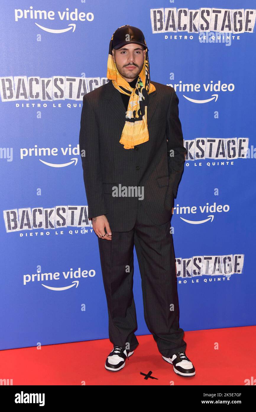 Rome, Italy. 07th Oct, 2022. Raffaele Renda attends the red carpet of the movie 'Backstage-Dietro le quinte' at Cinema Adriano. Credit: SOPA Images Limited/Alamy Live News Stock Photo