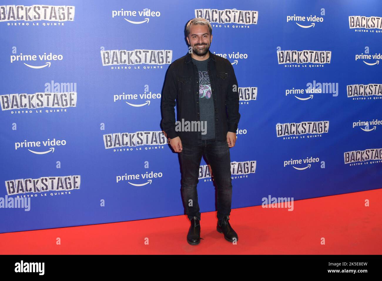 Rome, Italy. 07th Oct, 2022. Sebastiano Re attends the red carpet of the movie 'Backstage-Dietro le quinte' at Cinema Adriano. (Photo by Mario Cartelli/SOPA Images/Sipa USA) Credit: Sipa USA/Alamy Live News Stock Photo