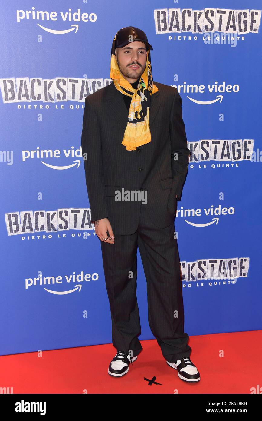 Rome, Italy. 07th Oct, 2022. Raffaele Renda attends the red carpet of the movie 'Backstage-Dietro le quinte' at Cinema Adriano. (Photo by Mario Cartelli/SOPA Images/Sipa USA) Credit: Sipa USA/Alamy Live News Stock Photo