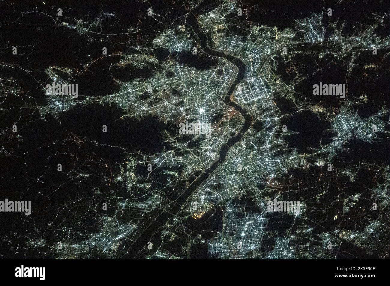 Seoul, the capital of South Korea, split by the Han River, is pictured