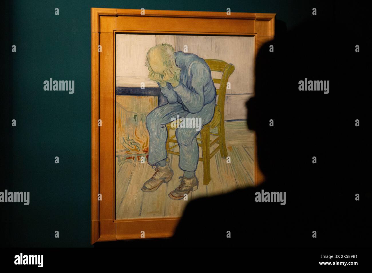 Rome, Italy. 7th Oct, 2022. ''Sorrowing old man ('At Eternity's Gate')'' by Vincent Van Gogh exhibited in the exhibition ''Van Gogh. Credit: ZUMA Press, Inc./Alamy Live News Stock Photo