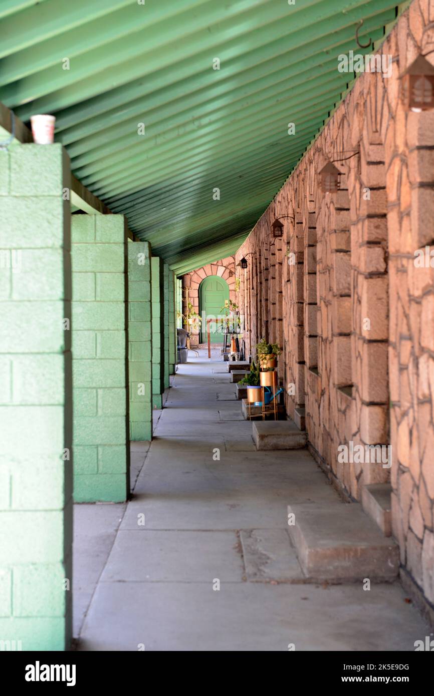 Sierra Vista Motel and Coconino Rowhouse on E Phoenix Ave in Flagstaff AZ Stock Photo