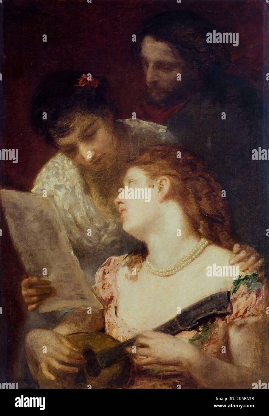 La musique (music party), 1874 Stock Photo Alamy