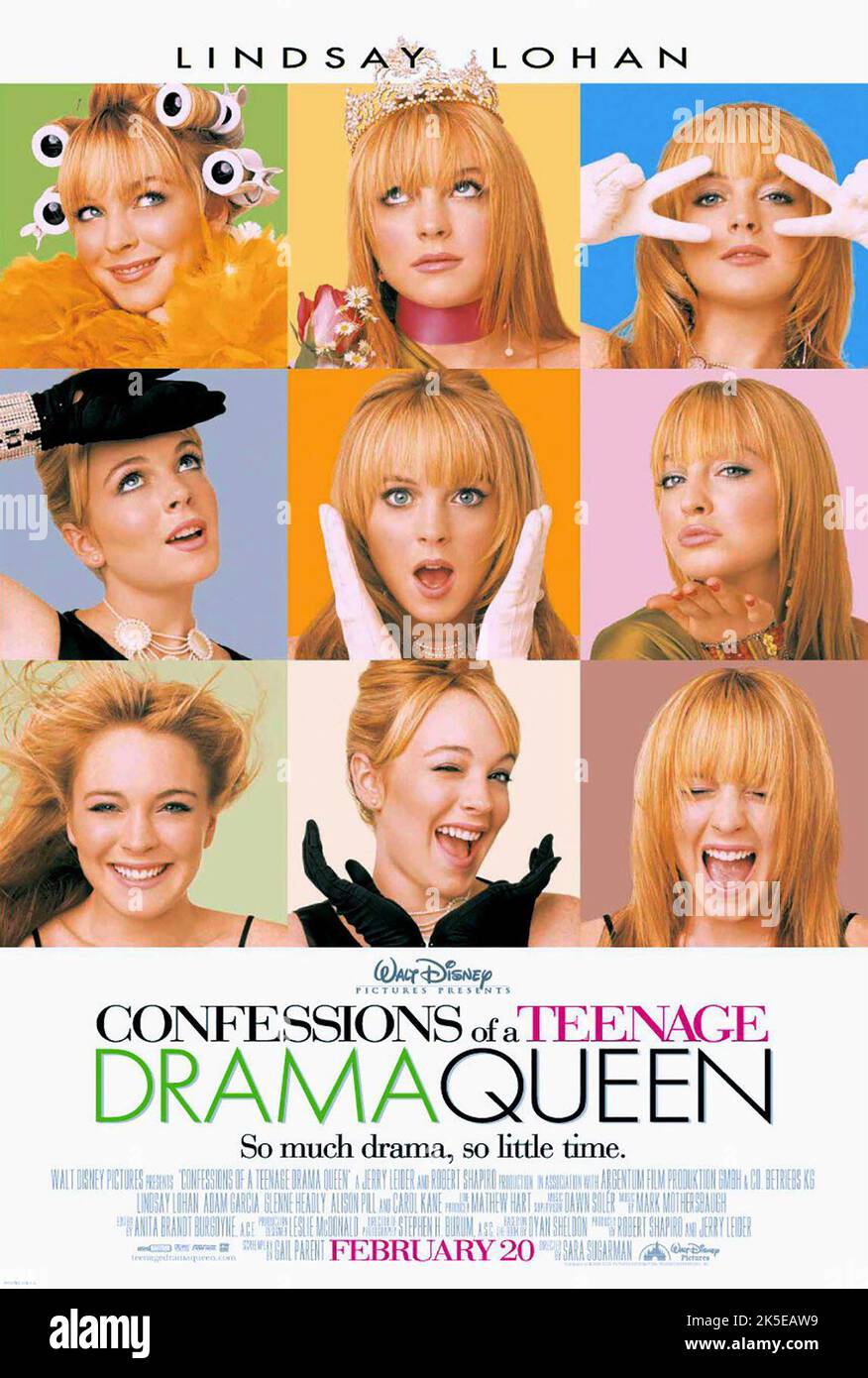 LINDSAY LOHAN FILM POSTER, CONFESSIONS OF A TEENAGE DRAMA QUEEN, 2004 Stock Photo