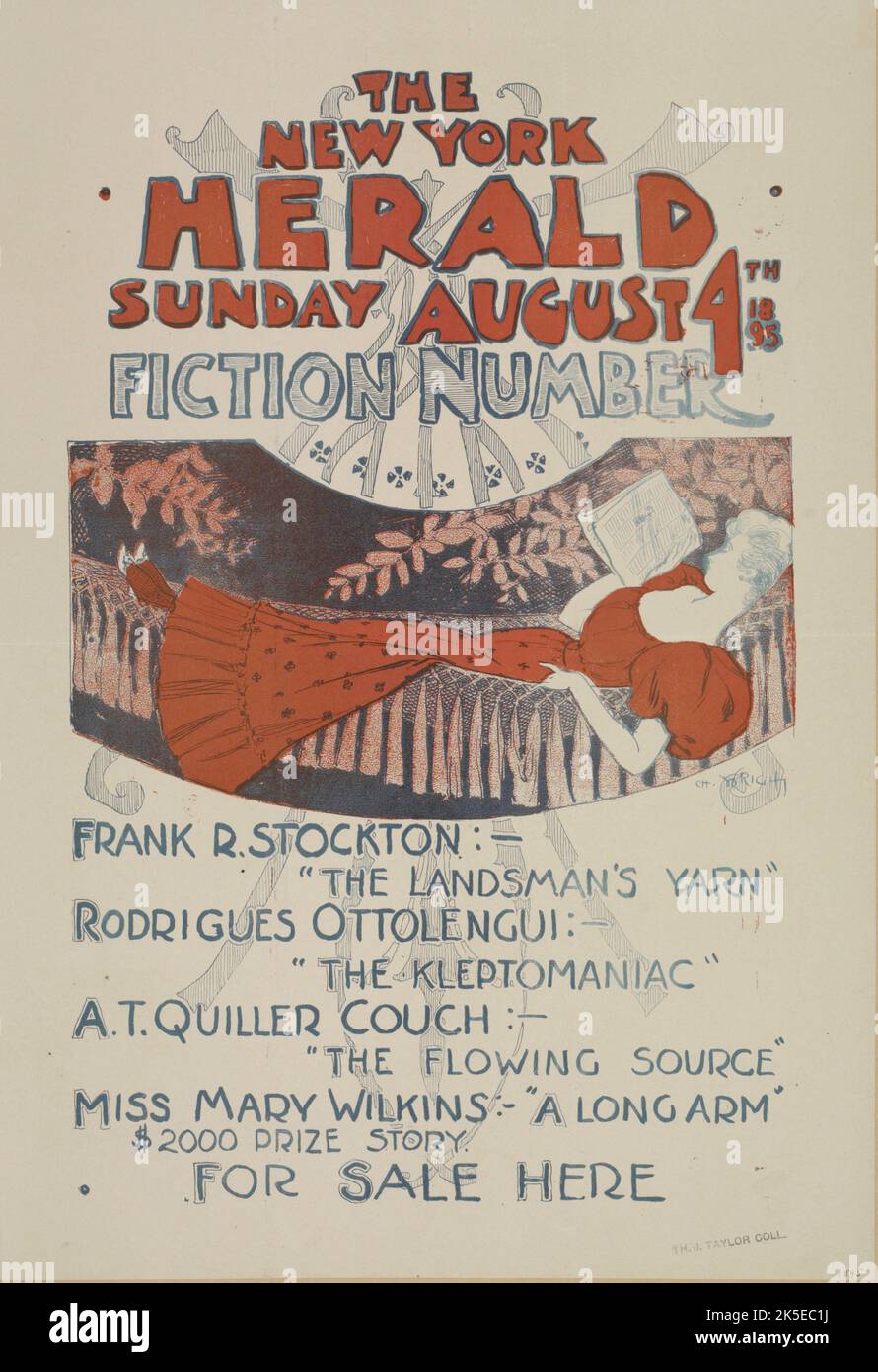 The New York Sunday herald. Sunday August 4th 1895 fiction number., c1895. Stock Photo