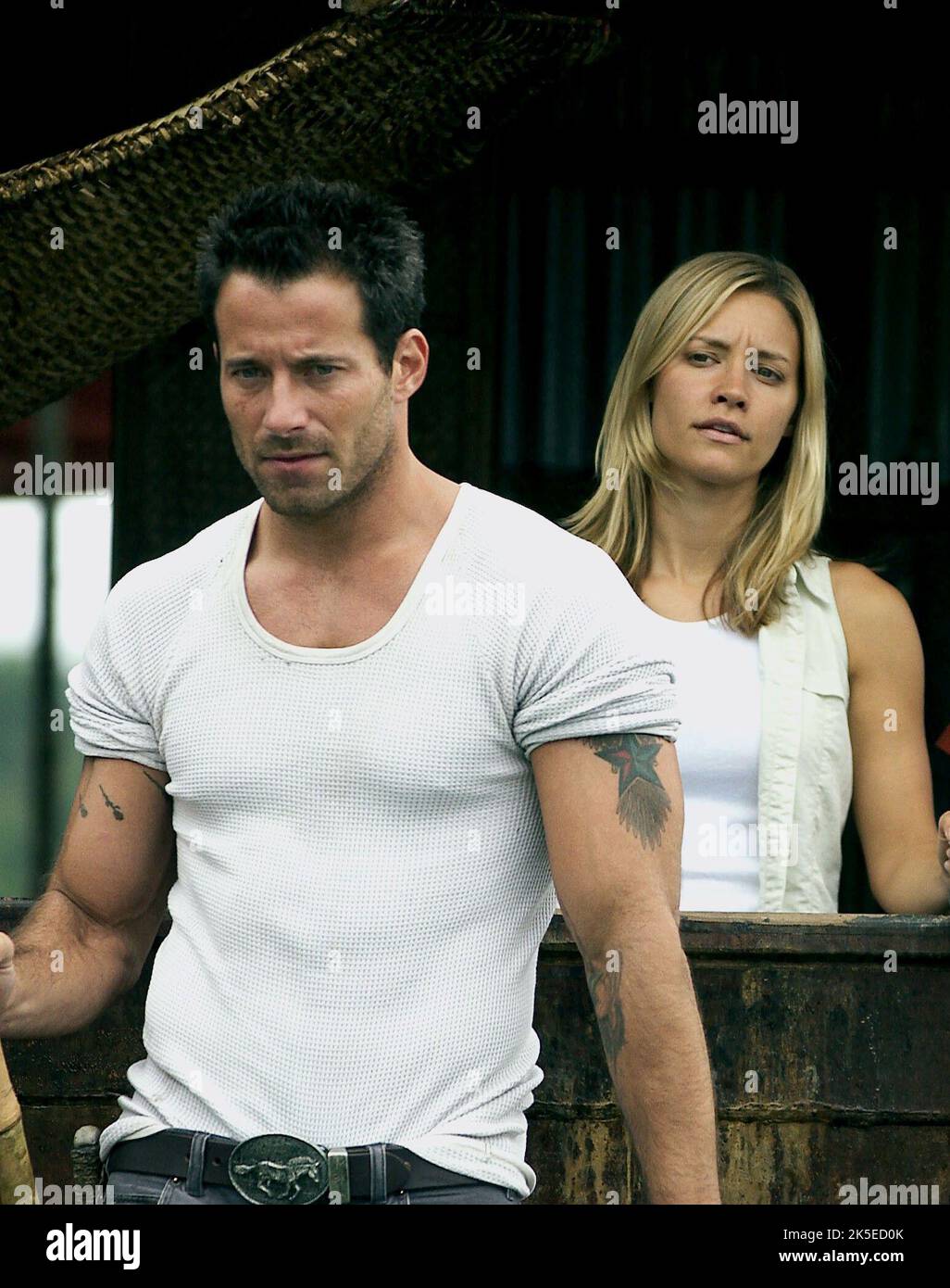 JOHNNY MESSNER, KADEE STRICKLAND, ANACONDAS: THE HUNT FOR THE BLOOD ORCHID, 2004 Stock Photo