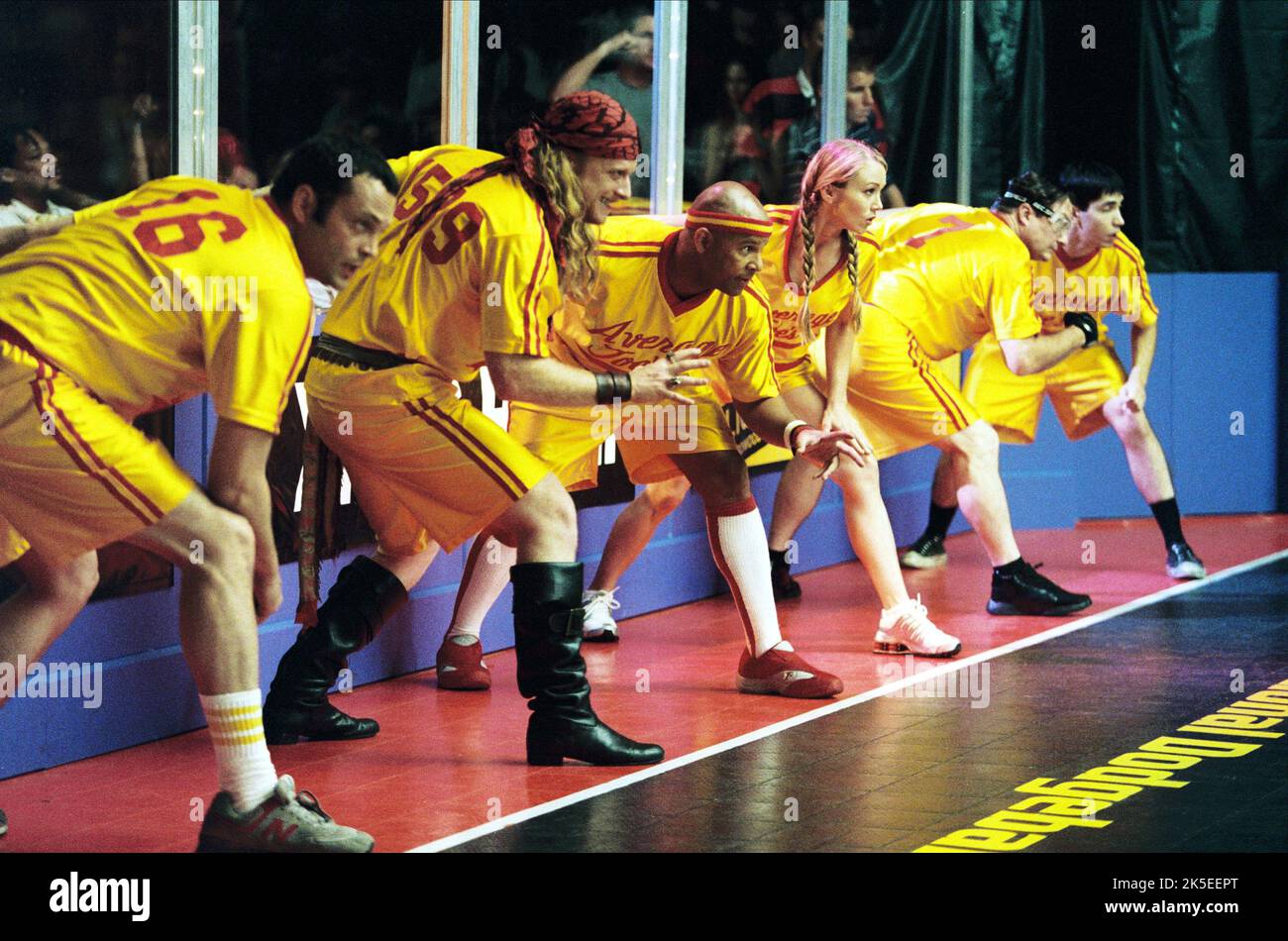 VAUGHN,TUDYK,WILLIAMS,TAYLOR,ROOT,LONG, DODGEBALL: A TRUE UNDERDOG STORY, 2004 Stock Photo