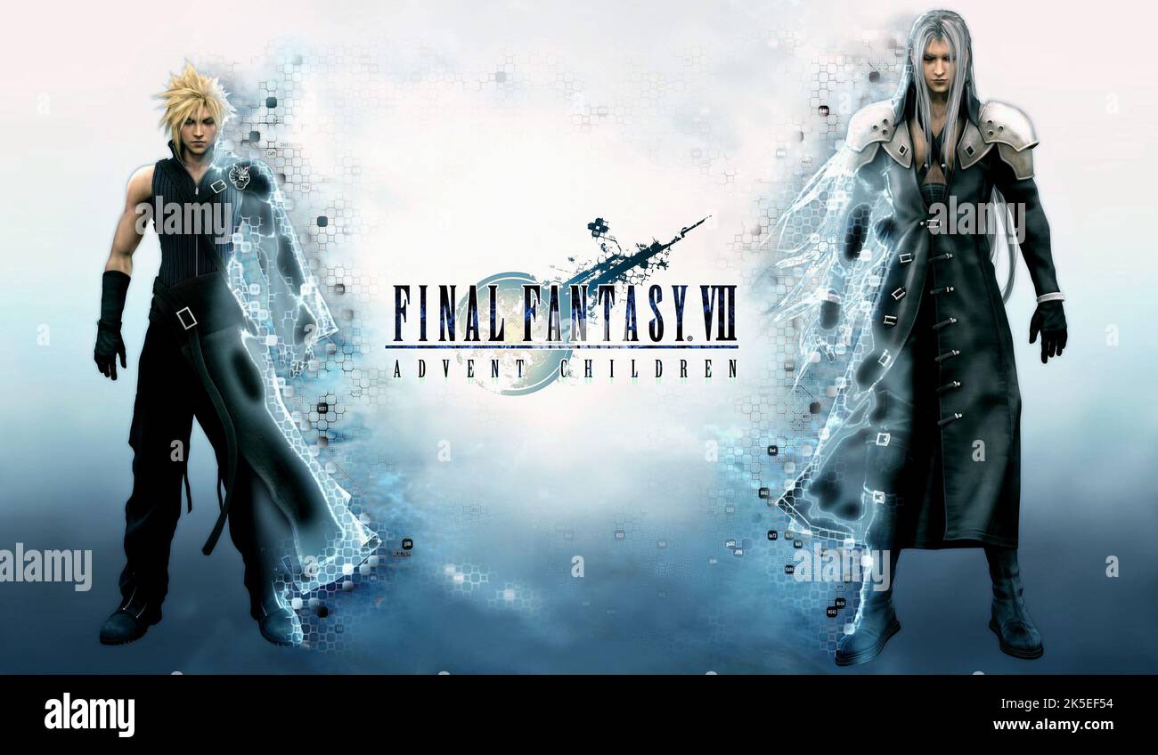 STRIFE,SEPHIROTH, FINAL FANTASY VII: ADVENT CHILDREN, 2004 Stock Photo