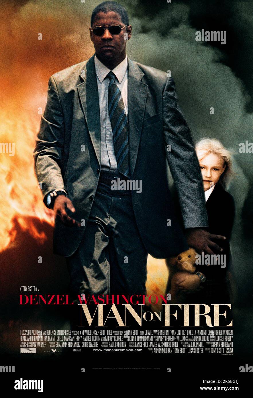 DENZEL WASHINGTON, DAKOTA FANNING, MAN ON FIRE, 2004 Stock Photo Alamy