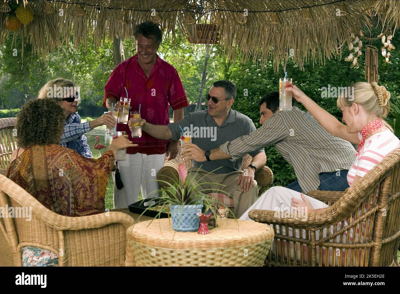 BARBRA STREISAND, BLYTHE DANNER, DUSTIN HOFFMAN, ROBERT DE NIRO, BEN STILLER, TERI POLO, MEET THE FOCKERS, 2004 Stock Photo