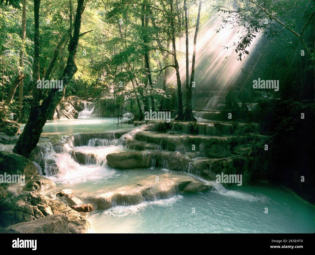 THAI WOODLAND WATERFALLS, SACRED 2004 Stock Photo Alamy