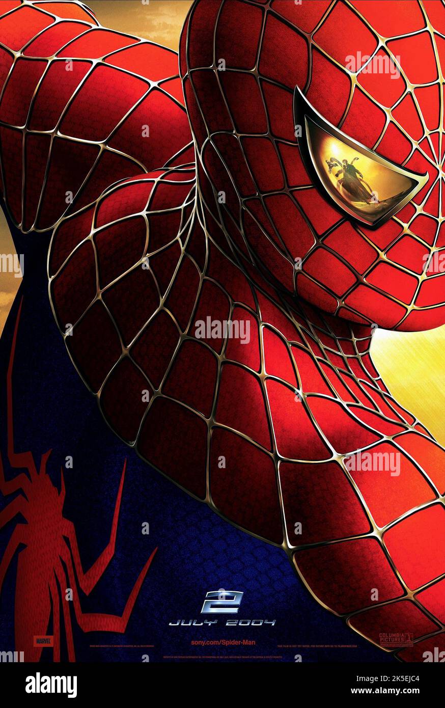 TOBEY MAGUIRE, ALFRED MOLINA POSTER, SPIDER-MAN 2, 2004 Stock Photo