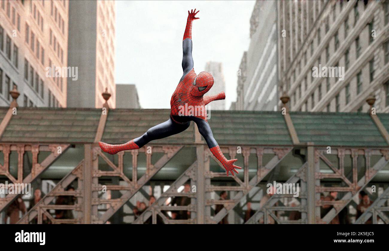 TOBEY MAGUIRE, SPIDER-MAN 2, 2004 Stock Photo