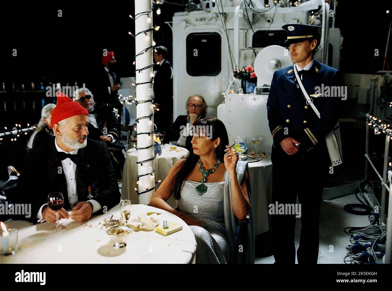 BILL MURRAY, ANJELICA HUSTON, OWEN WILSON, THE LIFE AQUATIC WITH STEVE ZISSOU, 2004 Stock Photo