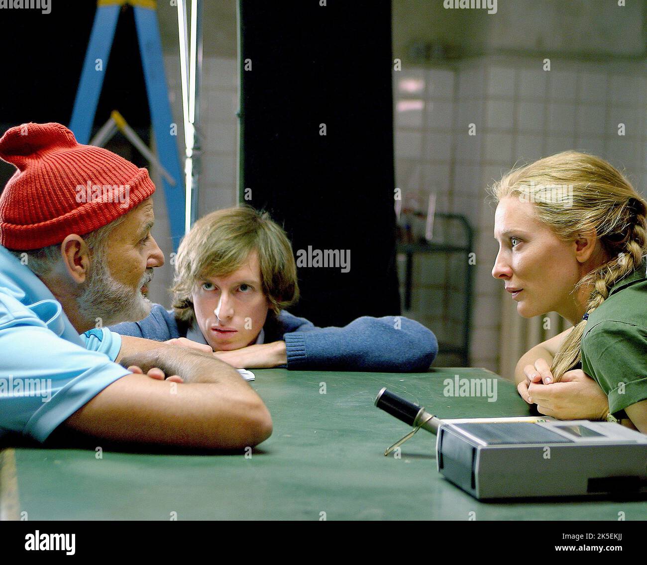 BILL MURRAY, WES ANDERSON, CATE BLANCHETT, THE LIFE AQUATIC WITH STEVE ZISSOU, 2004 Stock Photo