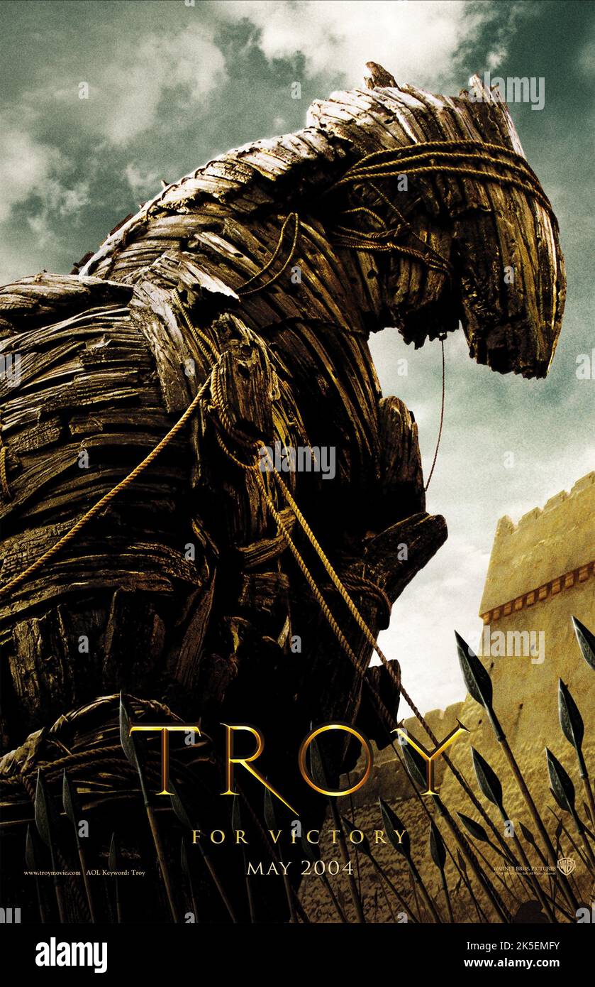 TROJAN HORSE MOVIE POSTER, TROY, 2004 Stock Photo Alamy