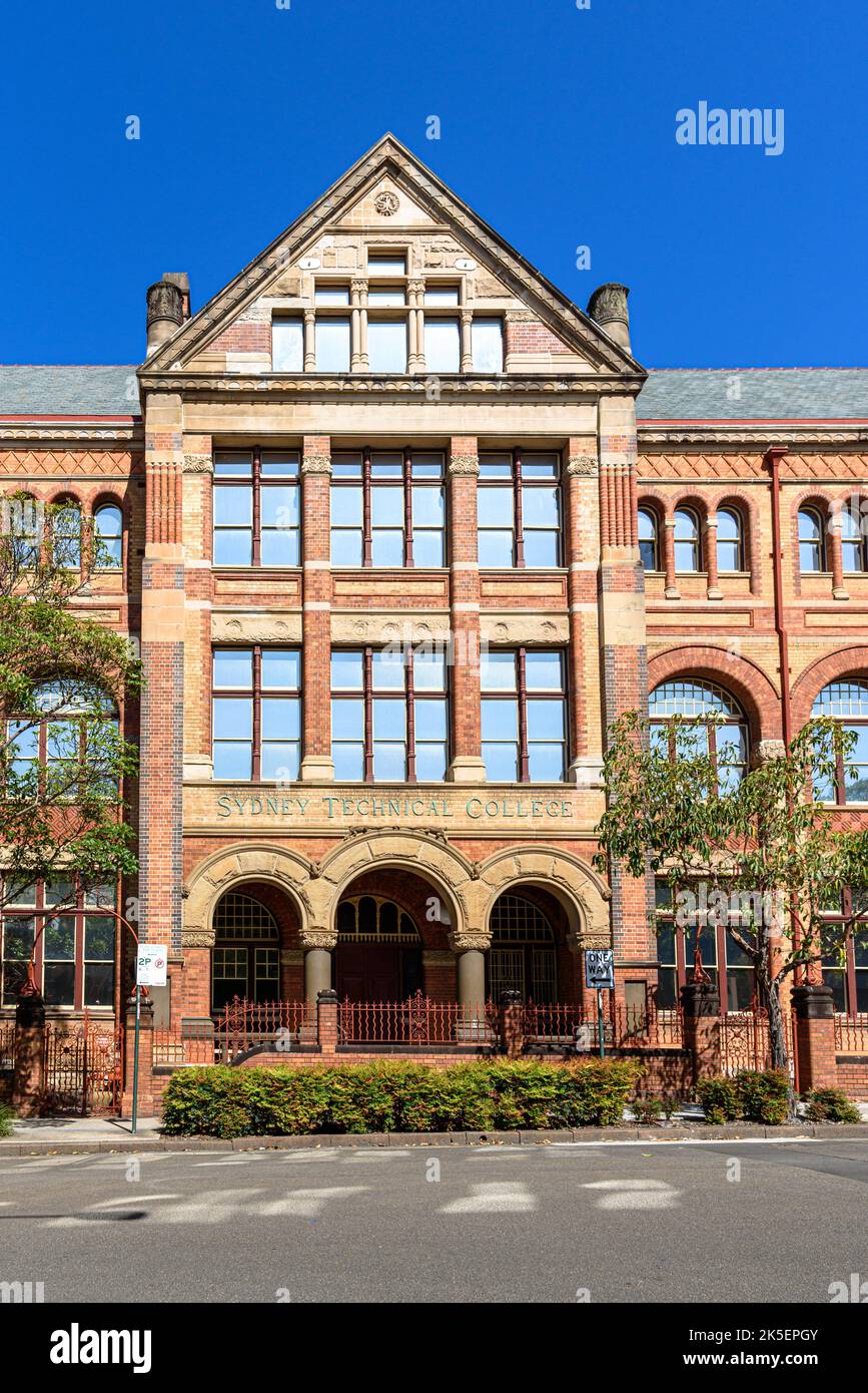 The Sydney Technical College, now known as the TAFE New South Wales Sydney Institute in UIltimo, Sydney Stock Photo