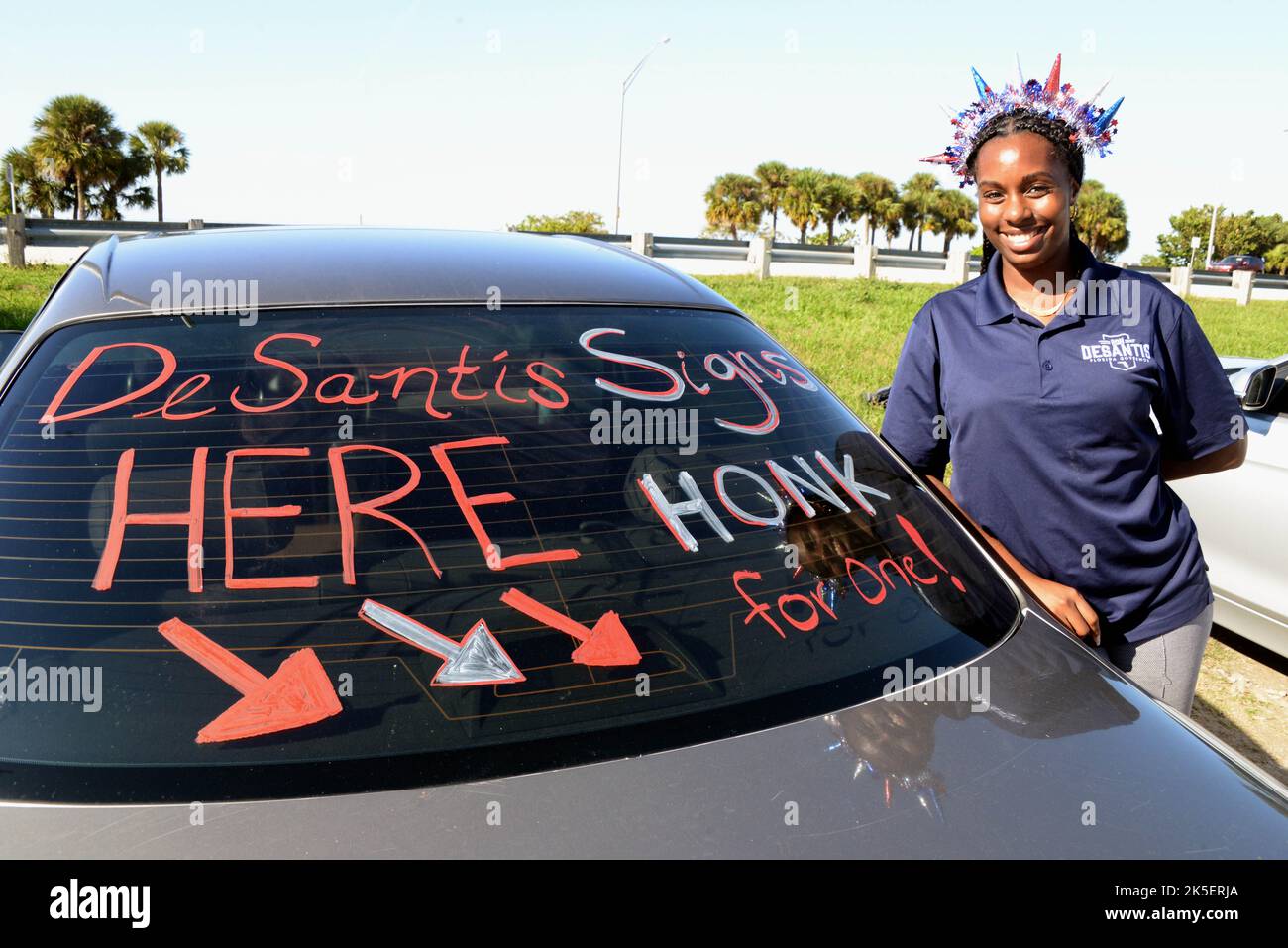 Melbourne, Brevard County, Florida, USA. October 7, 2022. Getting the 2022 political race off to