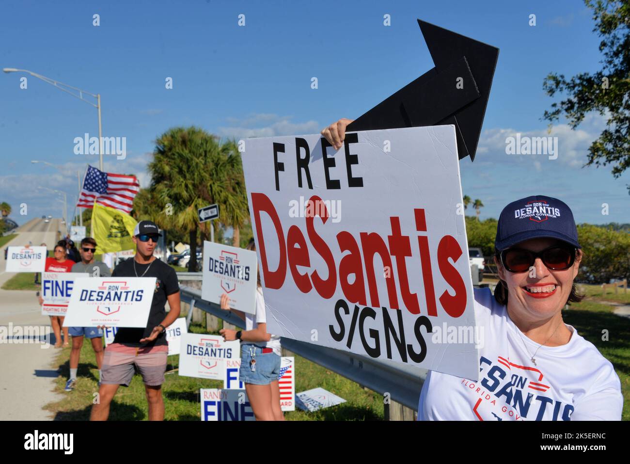 Melbourne, Brevard County, Florida, USA. October 7, 2022. Getting the 2022 political race off to