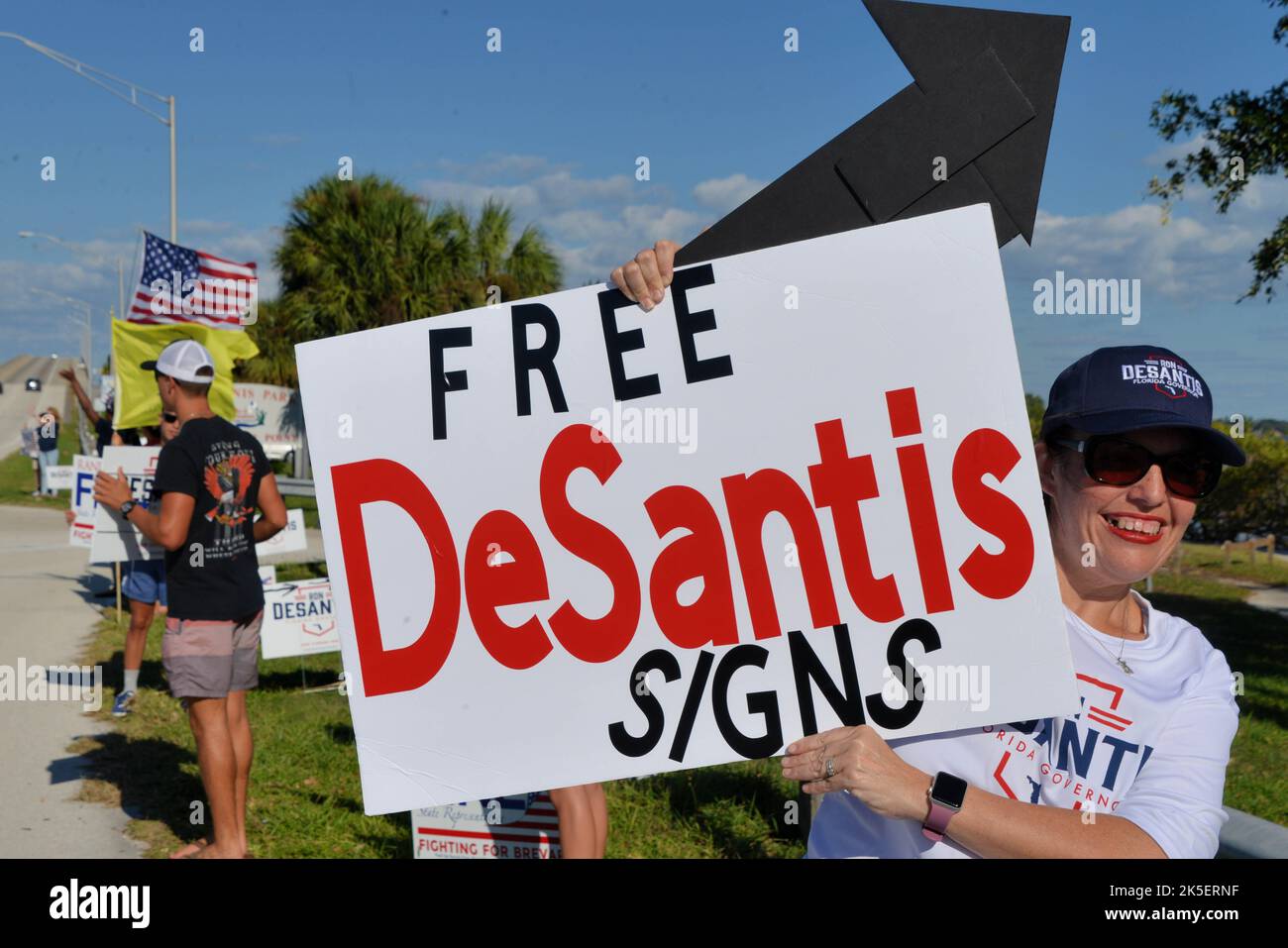 Melbourne, Brevard County, Florida, USA. October 7, 2022. Getting the 2022 political race off to