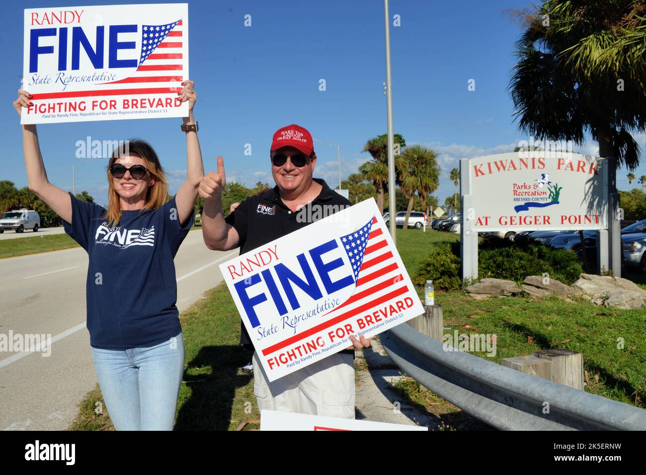 Melbourne, Brevard County, Florida, USA. October 7, 2022. Getting the 2022 political race off to