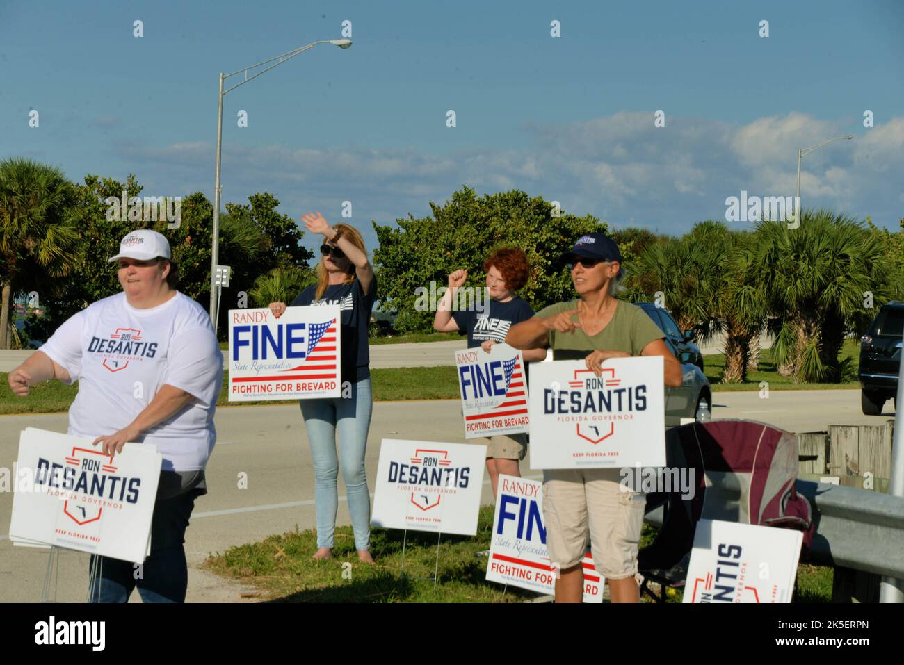 Melbourne, Brevard County, Florida, USA. October 7, 2022. Getting the 2022 political race off to
