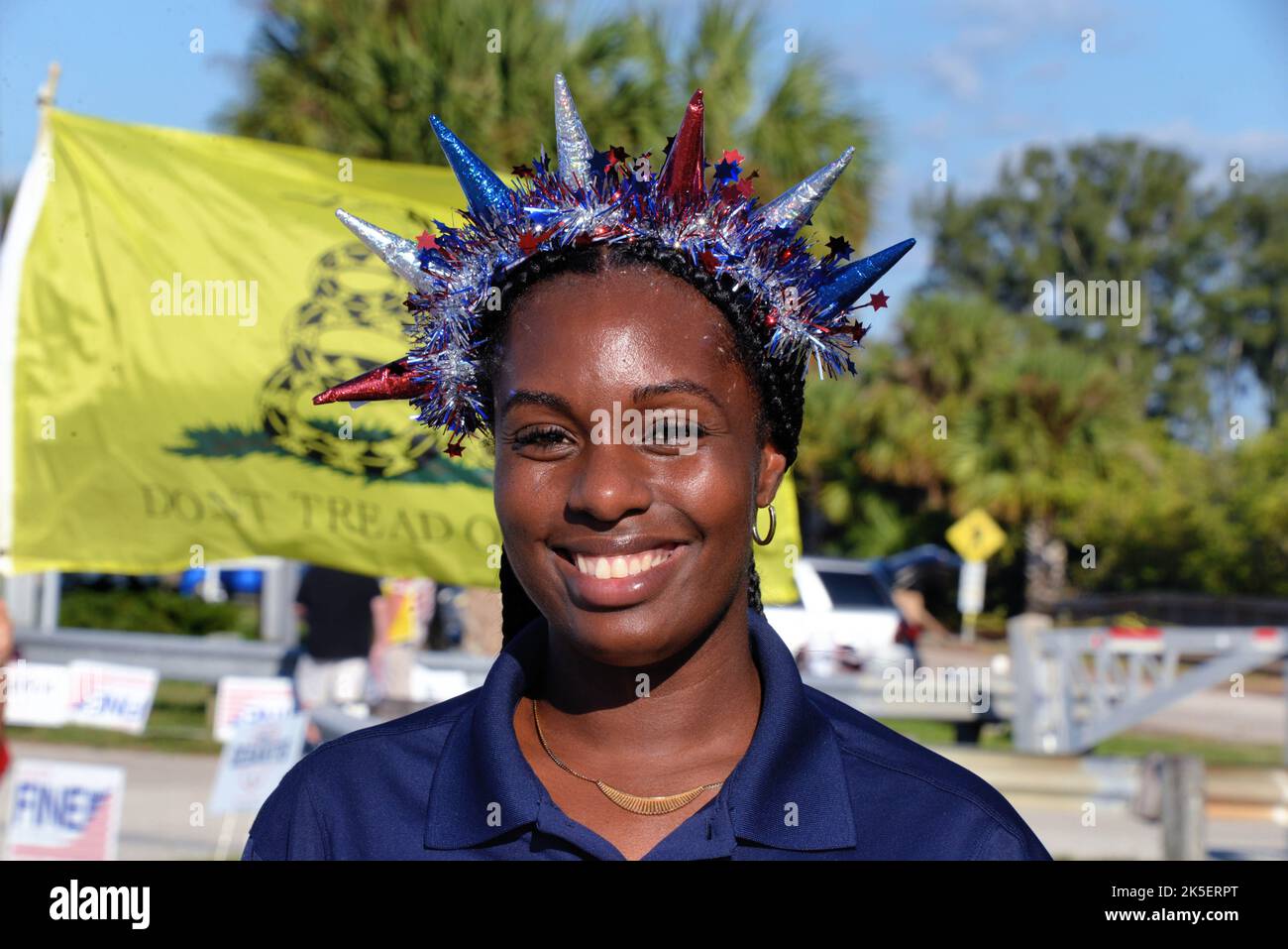 Melbourne, Brevard County, Florida, USA. October 7, 2022. Getting the 2022 political race off to