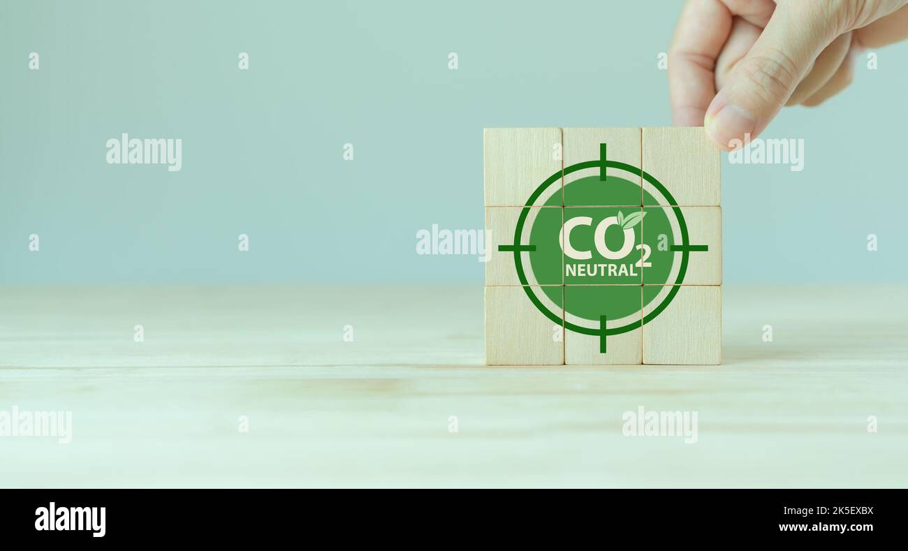 Carbon neutral sustainable development concept. Green industry. Net