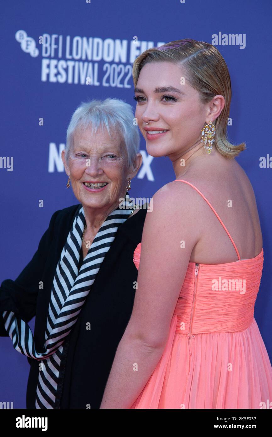 Florence Pugh and her grandmother Granny Pat attending The Wonder