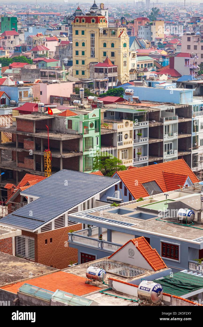 Aerial Landscape View Of Town Centre Hai Phong Vietnam Stock Photo