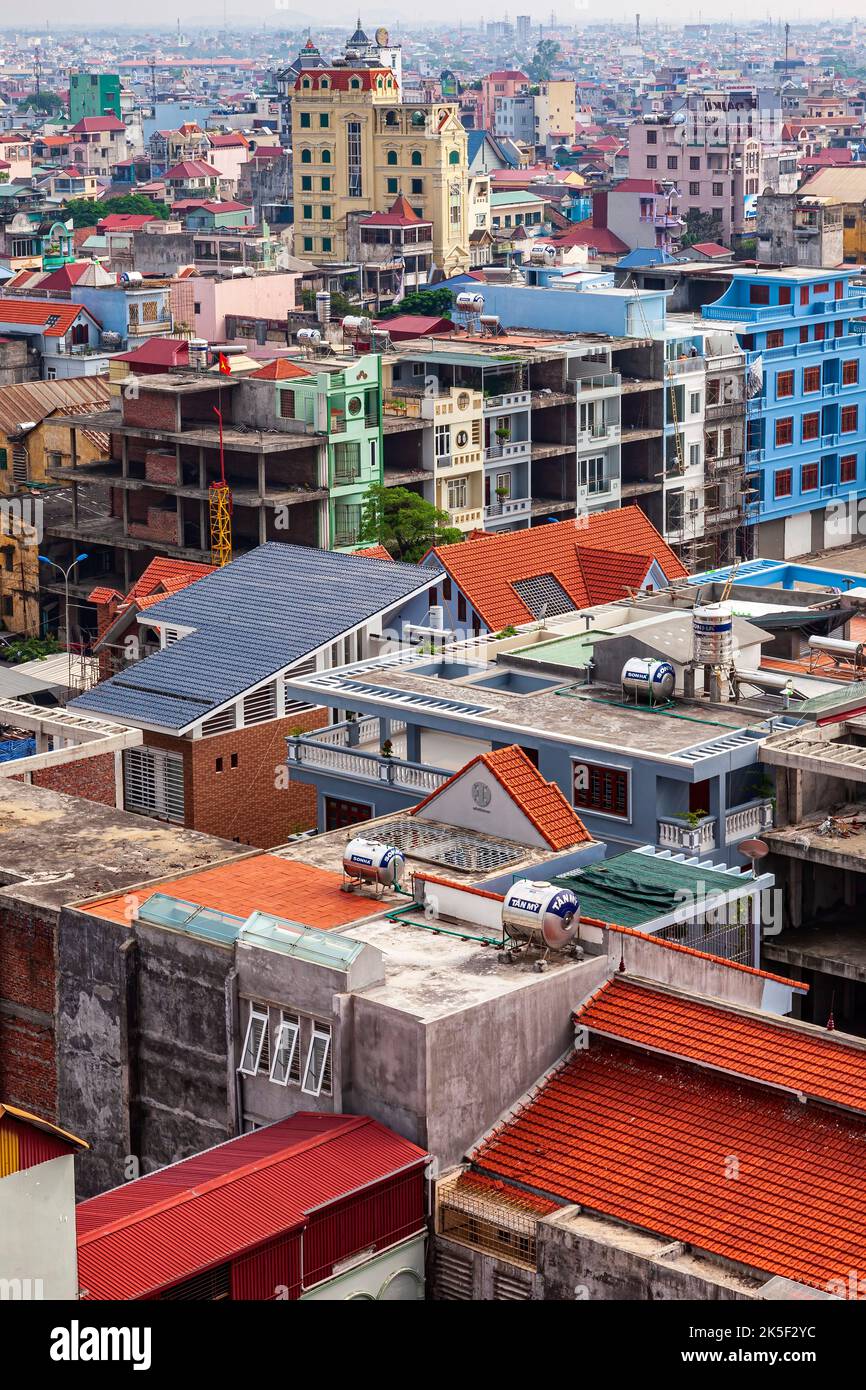 Aerial Landscape View Of Town Centre Hai Phong Vietnam Stock Photo