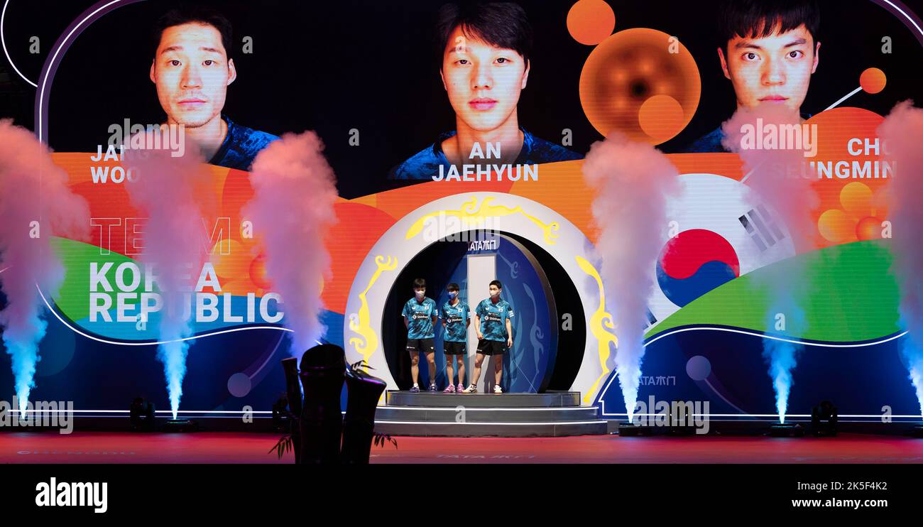 CHENGDU, CHINA OCTOBER 8, 2022 South Korea team appear during 2022