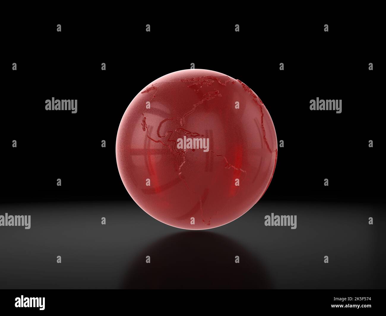 Glass world globe on black background. 3d illustration Stock Photo Alamy