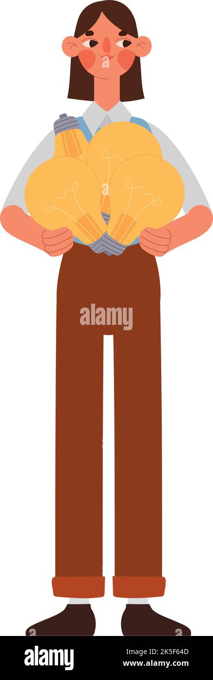lady having an idea Stock Vector