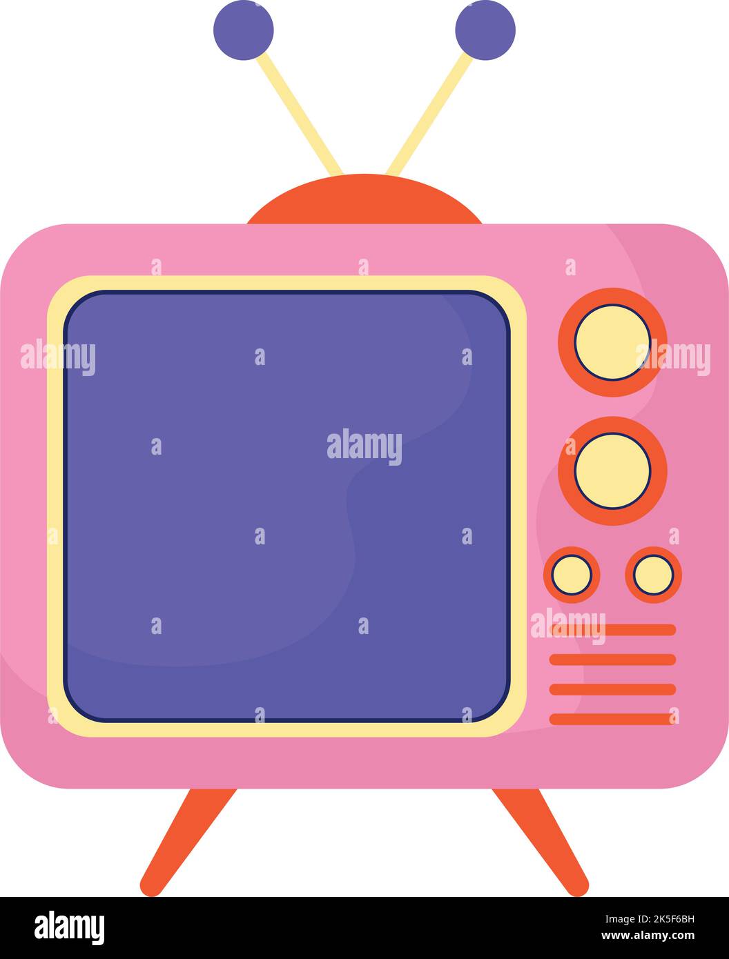pink retro tv Stock Vector Image & Art Alamy