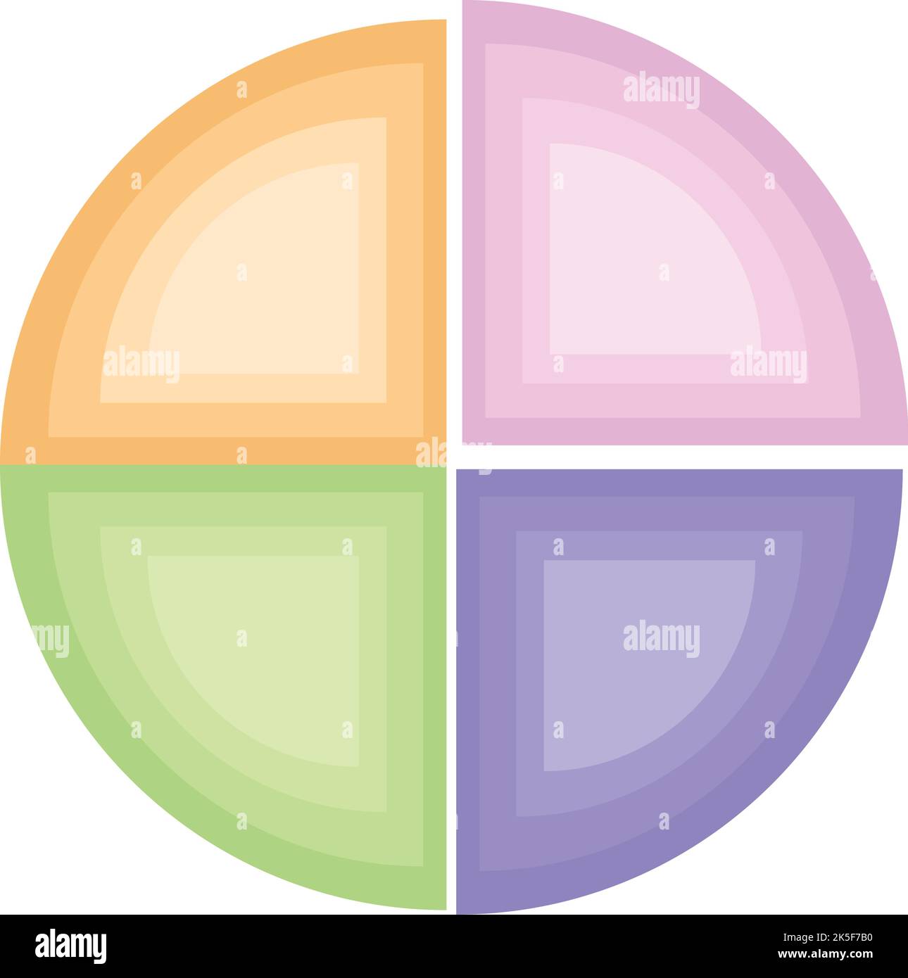 pie chart of colors Stock Vector Image & Art - Alamy