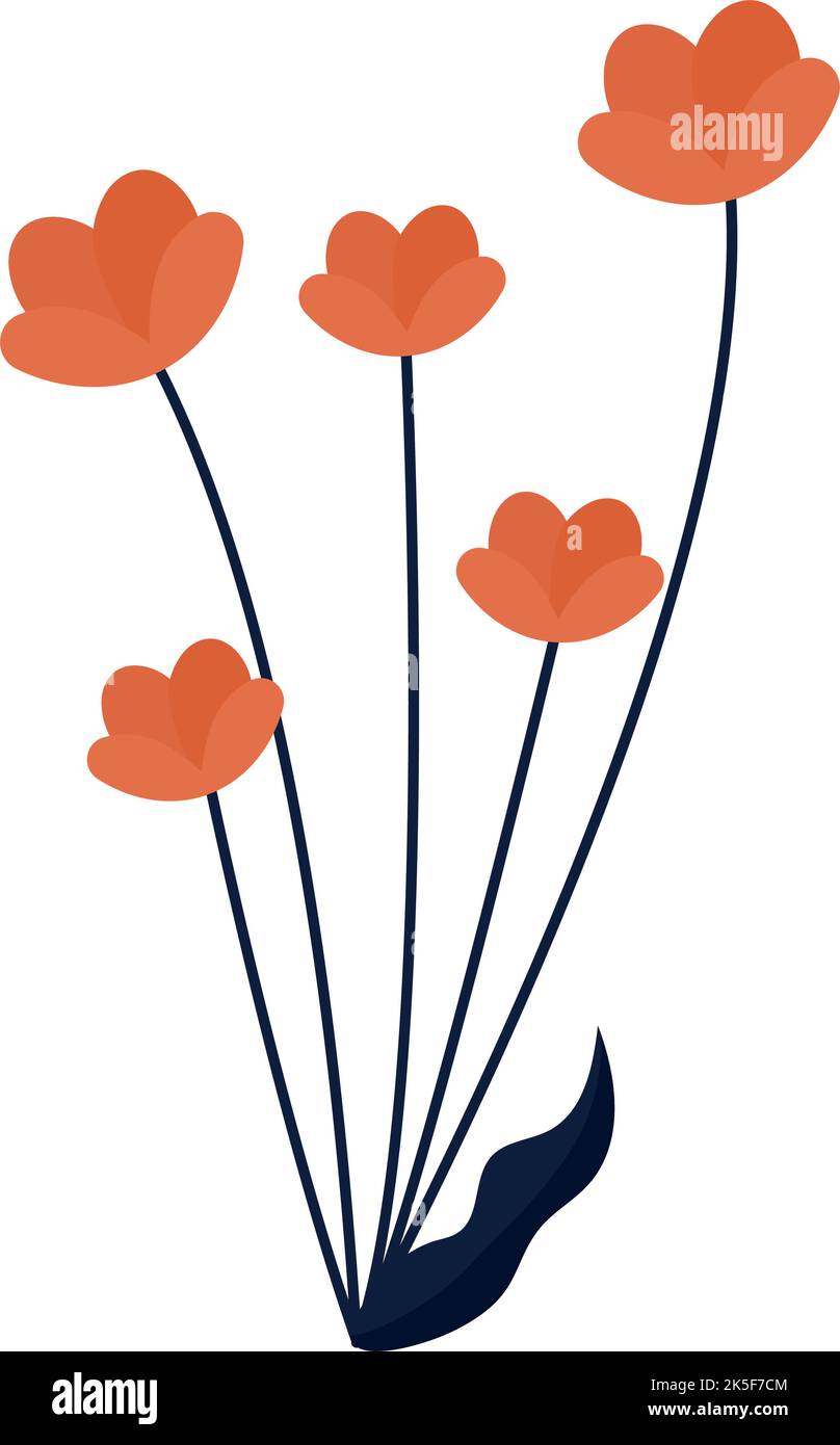 orange flowers design Stock Vector Image & Art - Alamy