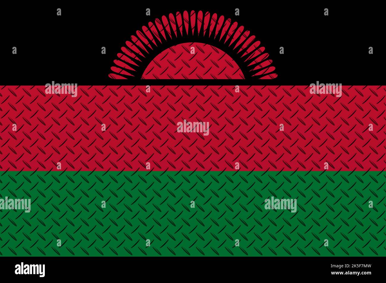 3D Flag of Malawi on a metal wall background Stock Photo - Alamy