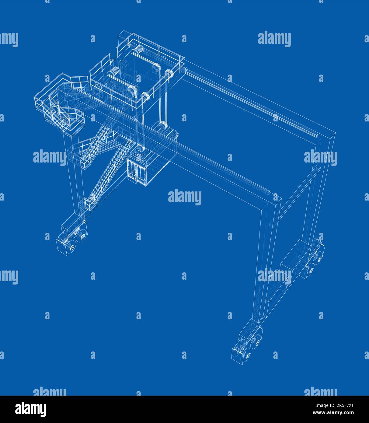 Port cargo crane. Vector Stock Vector Image & Art - Alamy