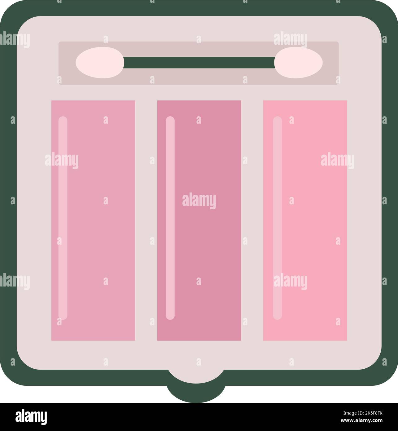 makeup shadows kit Stock Vector