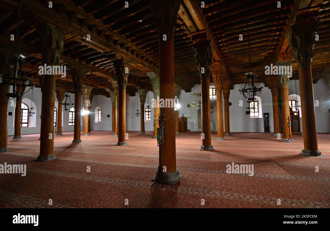 Ulu Mosque, located in Afyonkarahisar, Turkey, was built during the ...