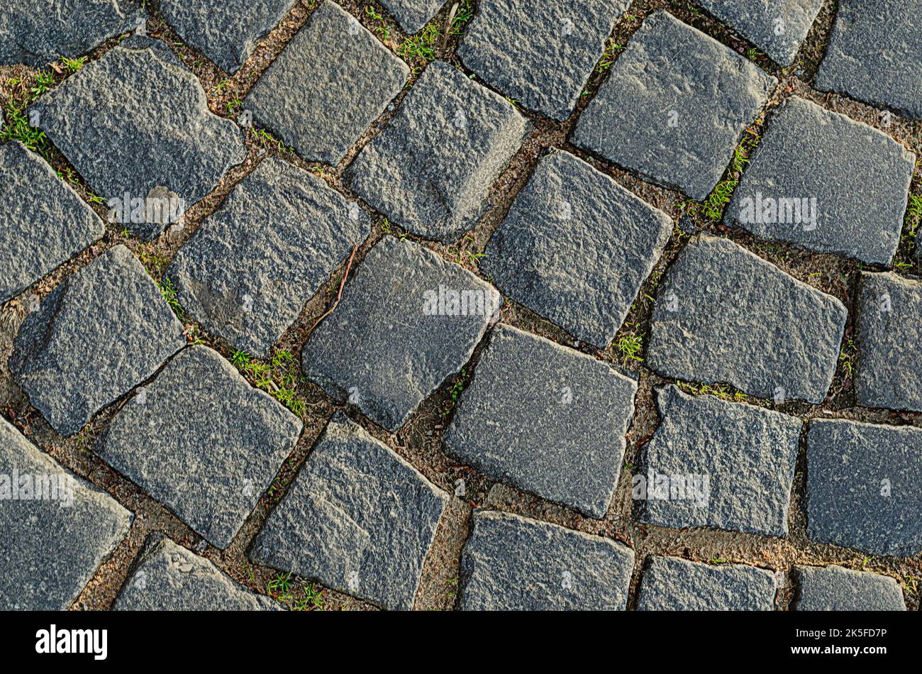 Abstract background of old cobblestone pavement Stock Photo