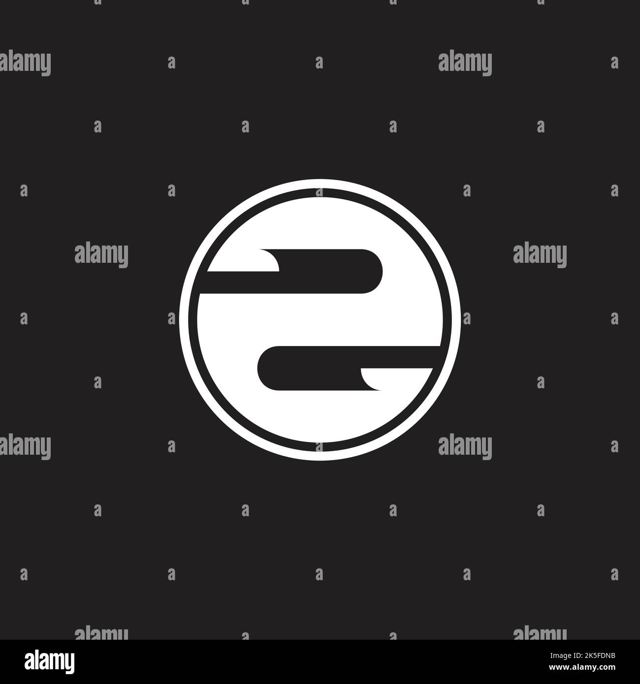 two fold paper circle geometric logo vector Stock Vector Image & Art