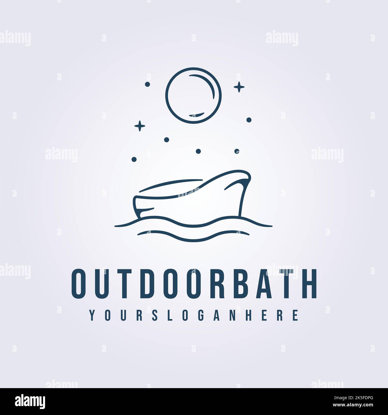 logo symbol of take a shower or a bath vector illustration design Stock