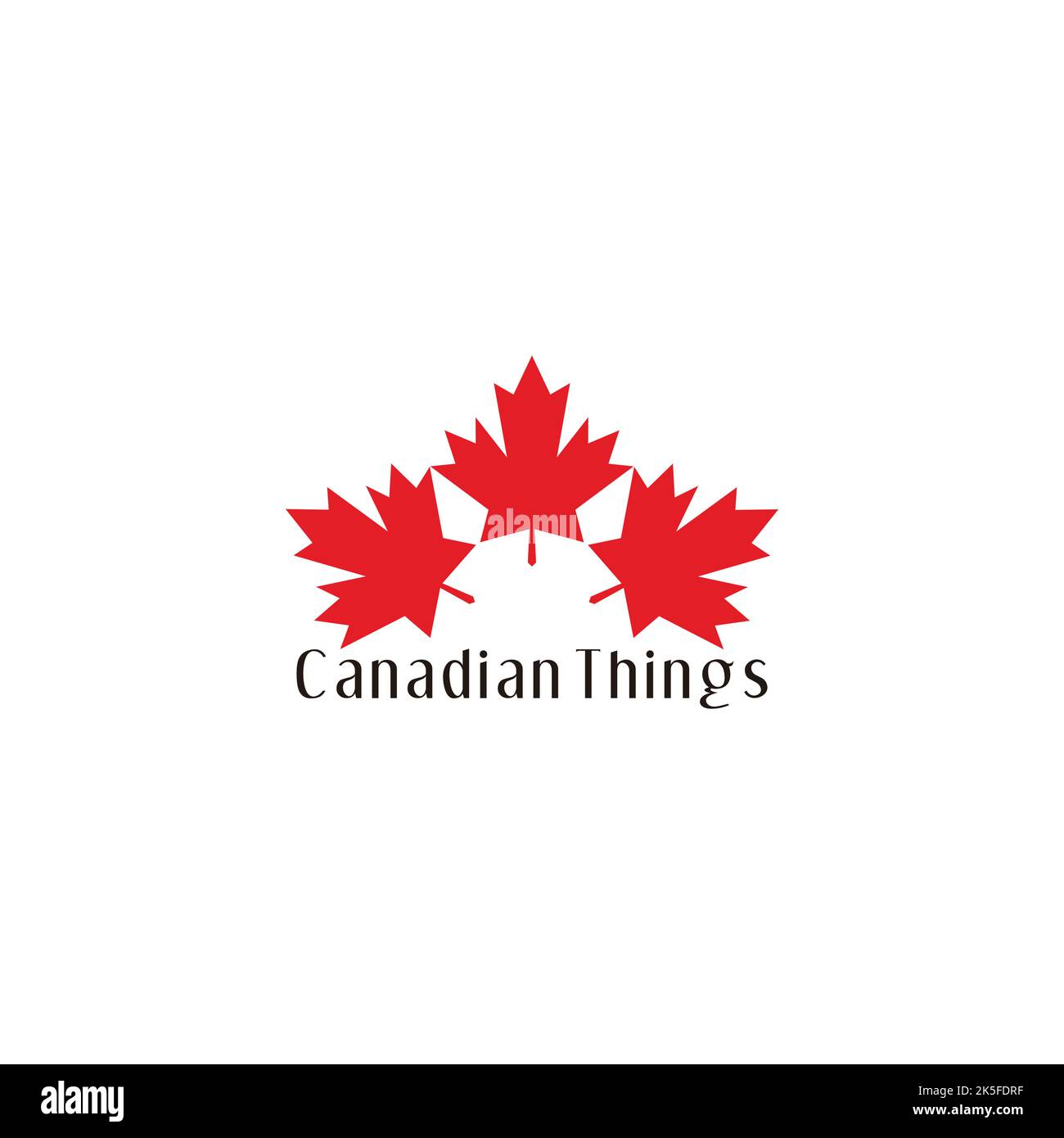 red canadian leaf circle logo vector Stock Vector Image & Art Alamy