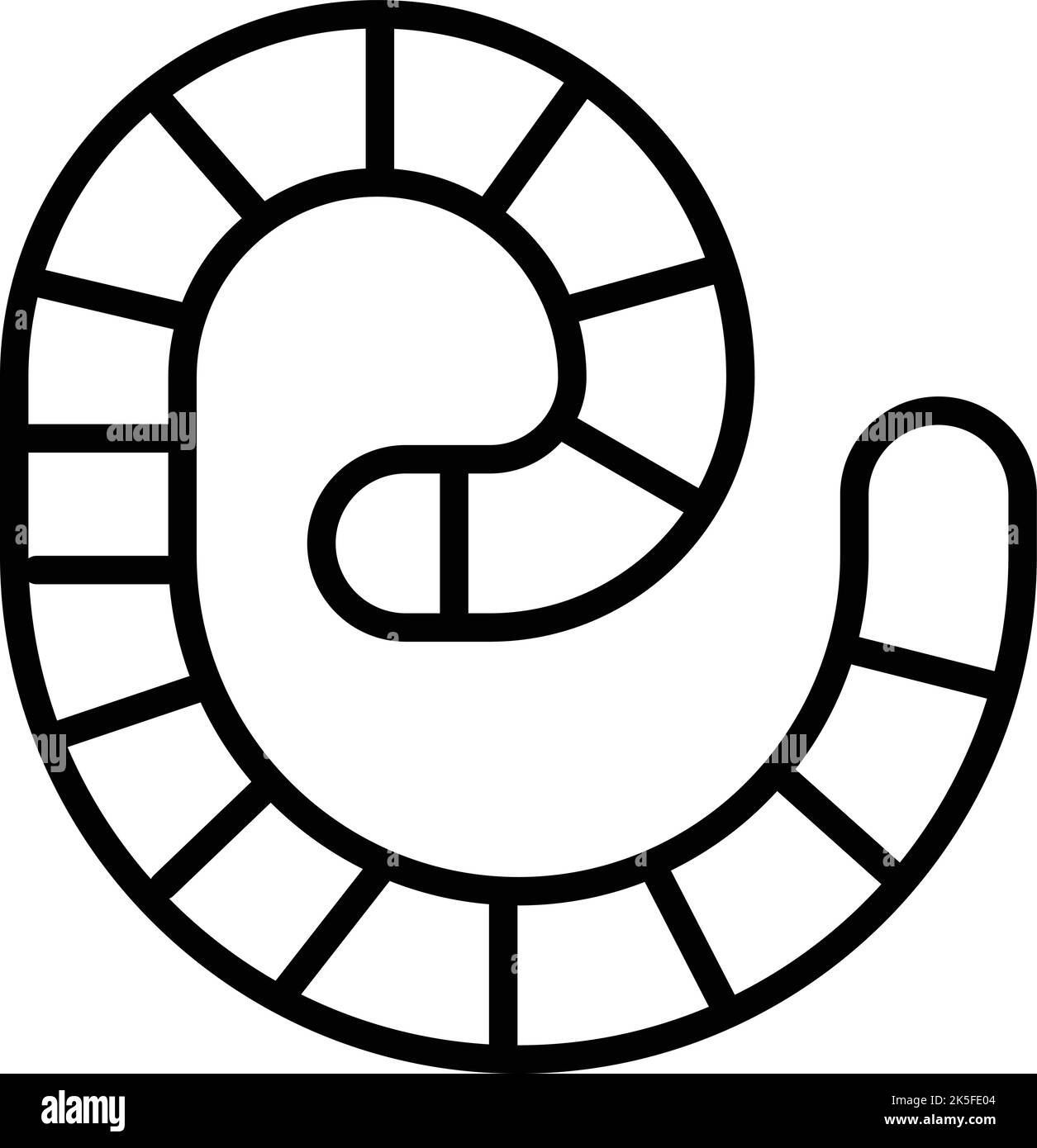 Fun worm icon outline vector. Garden soil. Ground animal Stock Vector